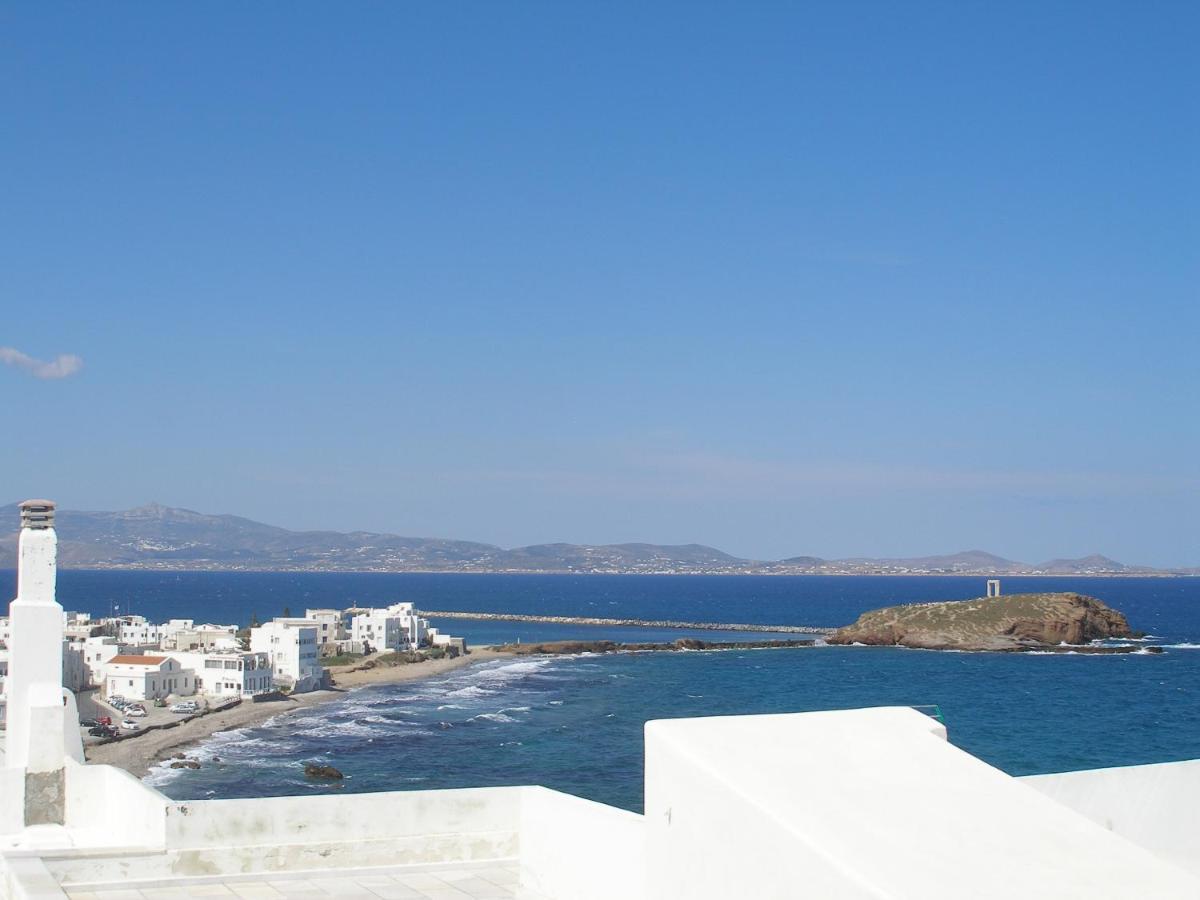 Inaxos studios, viewing Apollo temple. Naxos City Exterior foto